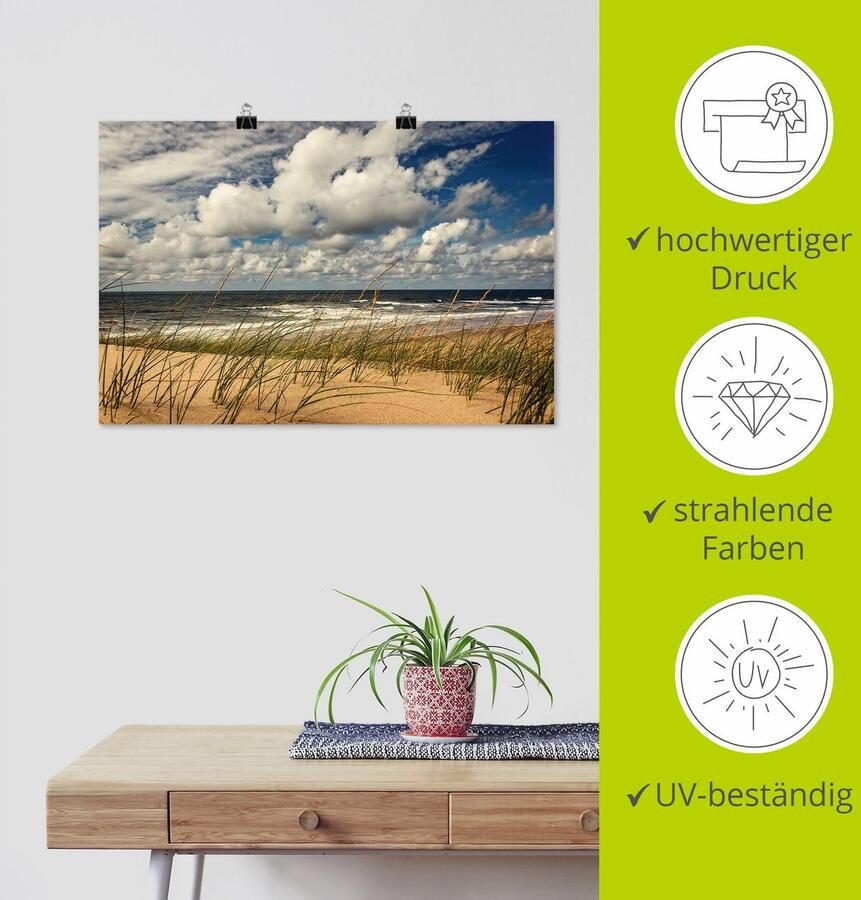 Artland Artprint Strand paal 17 02 als artprint van aluminium artprint voor buiten poster in diverse formaten - Foto 3