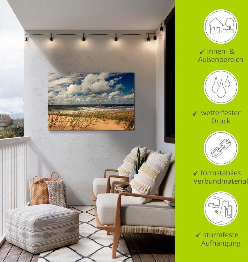 Artland Artprint Strand paal 17 02 als artprint van aluminium artprint voor buiten poster in diverse formaten - Foto 4