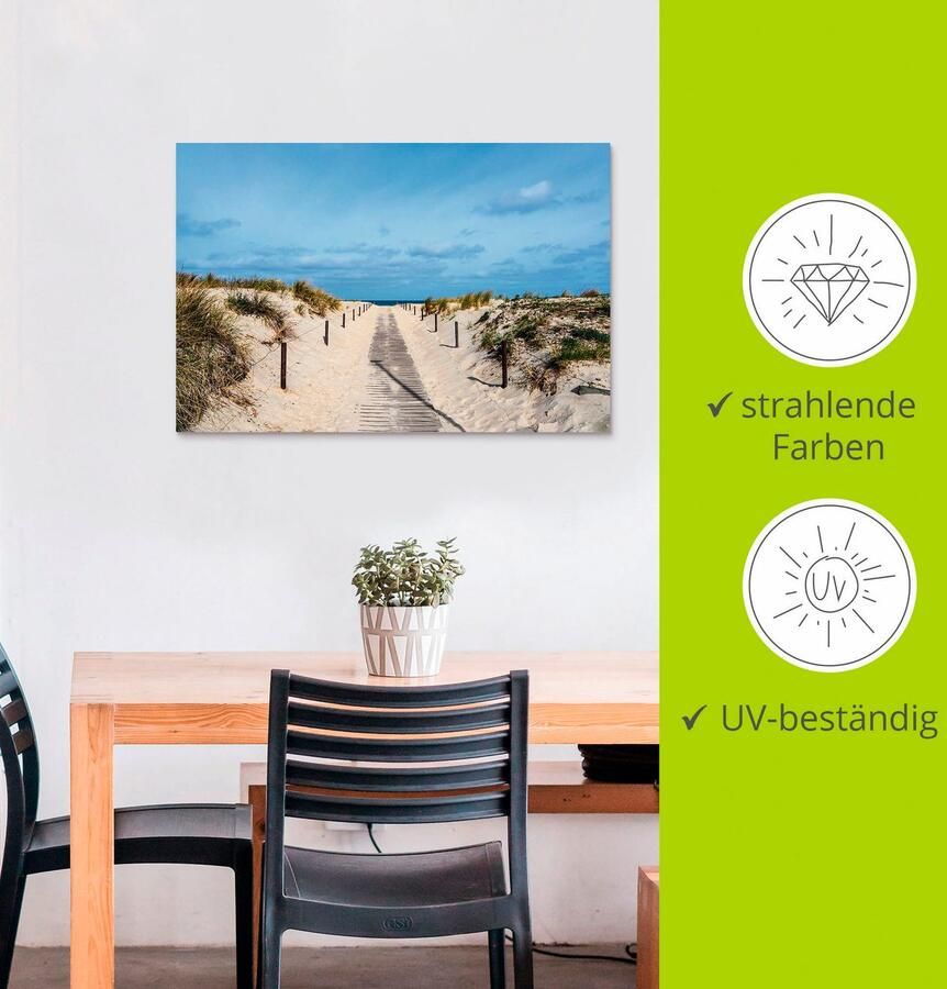 Artland Artprint Strandpad aan de kust van de Oostzee als artprint van aluminium artprint voor buiten artprint op linnen poster muursticker - Foto 4