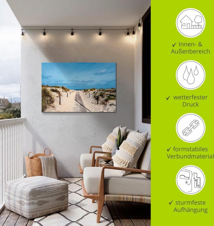 Artland Artprint Strandpad aan de kust van de Oostzee als artprint van aluminium artprint voor buiten artprint op linnen poster muursticker - Foto 6
