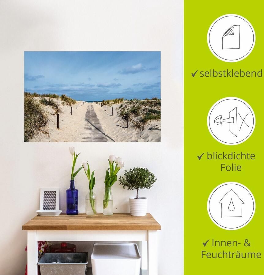 Artland Artprint Strandpad aan de kust van de Oostzee als artprint van aluminium artprint voor buiten artprint op linnen poster muursticker - Foto 4