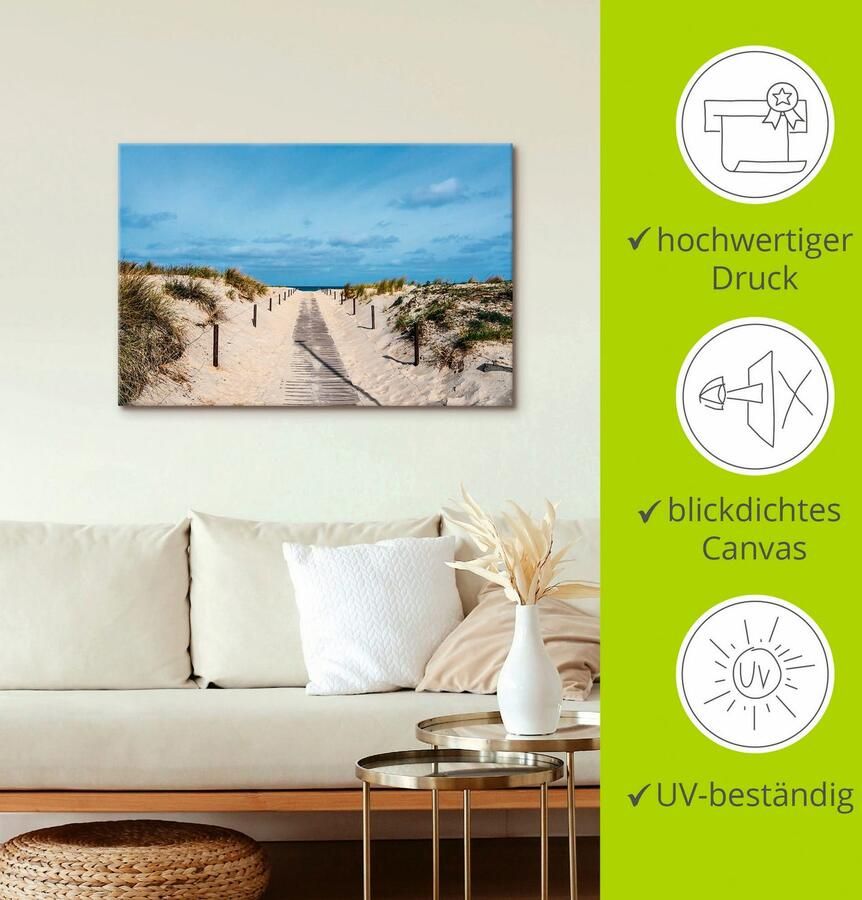 Artland Artprint Strandpad aan de kust van de Oostzee als artprint van aluminium artprint voor buiten artprint op linnen poster muursticker - Foto 3