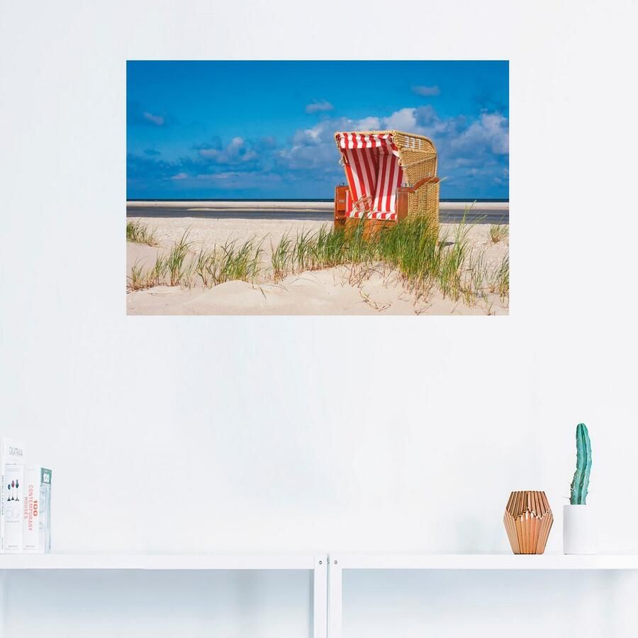 Artland Artprint Strandstoel 337 als artprint op linnen muursticker in verschillende maten