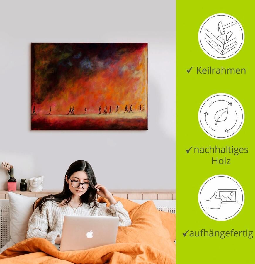 Artland Artprint Tegen het licht in als artprint op linnen muursticker in verschillende maten - Foto 2