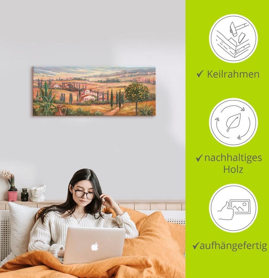 Artland Artprint Terras als artprint van aluminium artprint voor buiten artprint op linnen poster in verschillende maten. maten - Foto 2