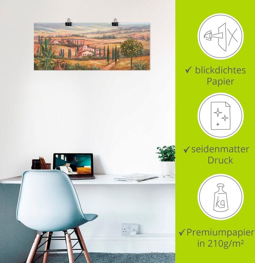 Artland Artprint Terras als artprint van aluminium artprint voor buiten artprint op linnen poster in verschillende maten. maten - Foto 2