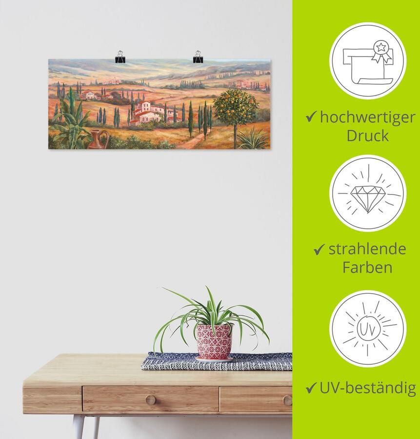 Artland Artprint Terras als artprint van aluminium artprint voor buiten artprint op linnen poster in verschillende maten. maten - Foto 3