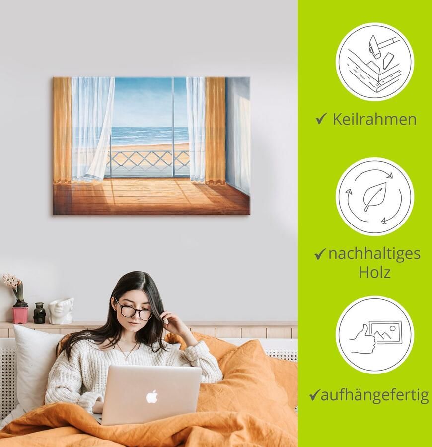 Artland Artprint Terras met zeezicht als artprint van aluminium artprint voor buiten artprint op linnen in verschillende maten - Foto 3