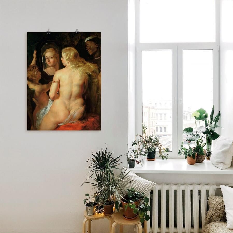 Artland Artprint Toilet van Venus als artprint op linnen muursticker of poster in verschillende maten