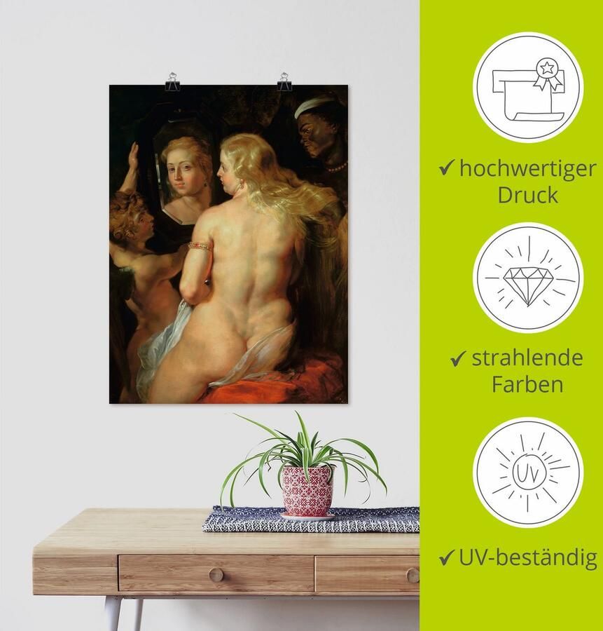 Artland Artprint Toilet van Venus als artprint op linnen muursticker of poster in verschillende maten - Foto 3