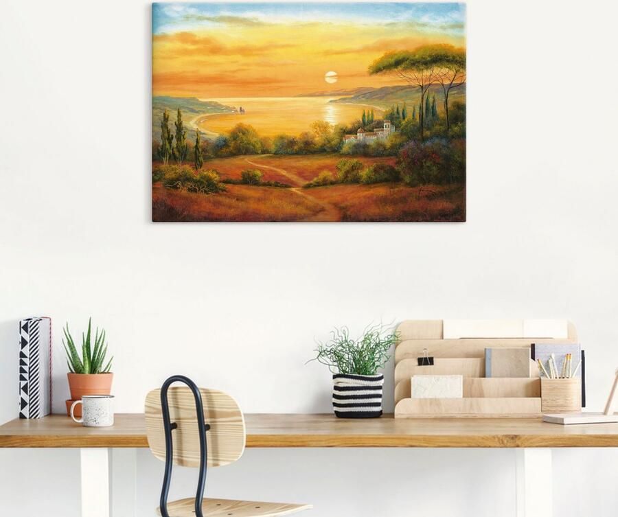 Artland Artprint Toscaanse baai II als artprint op linnen muursticker in verschillende maten - Foto 6