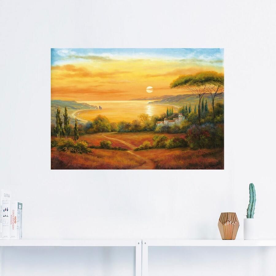 Artland Artprint Toscaanse baai II als artprint op linnen muursticker in verschillende maten