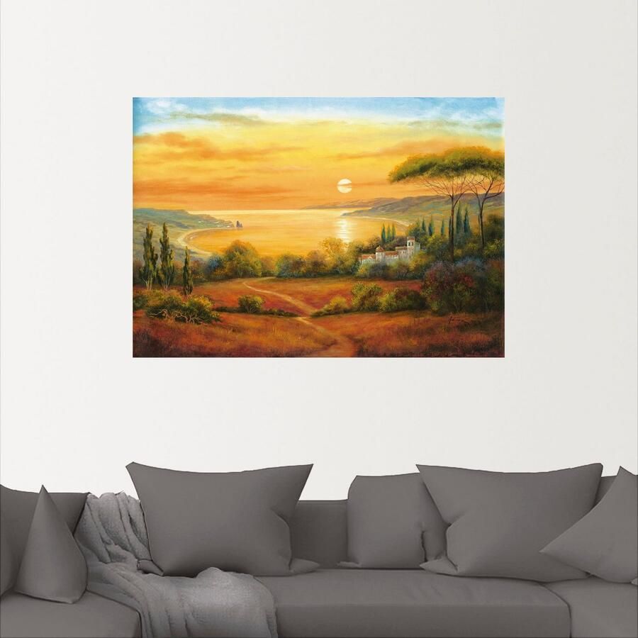 Artland Artprint Toscaanse baai II als artprint op linnen muursticker in verschillende maten - Foto 2