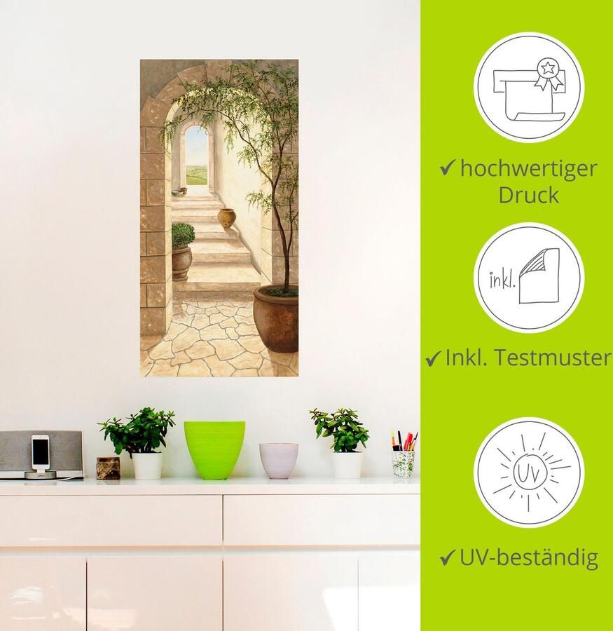 Artland Artprint Toscaanse doorgang als artprint van aluminium artprint voor buiten artprint op linnen poster muursticker - Foto 2