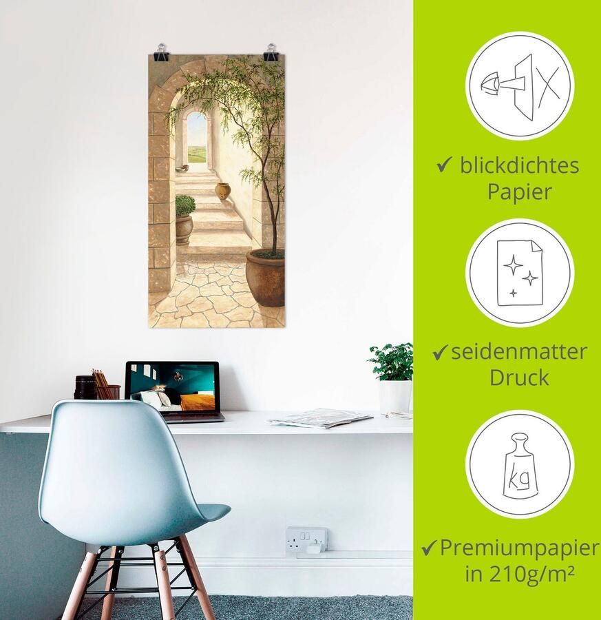Artland Artprint Toscaanse doorgang als artprint van aluminium artprint voor buiten artprint op linnen poster muursticker - Foto 4