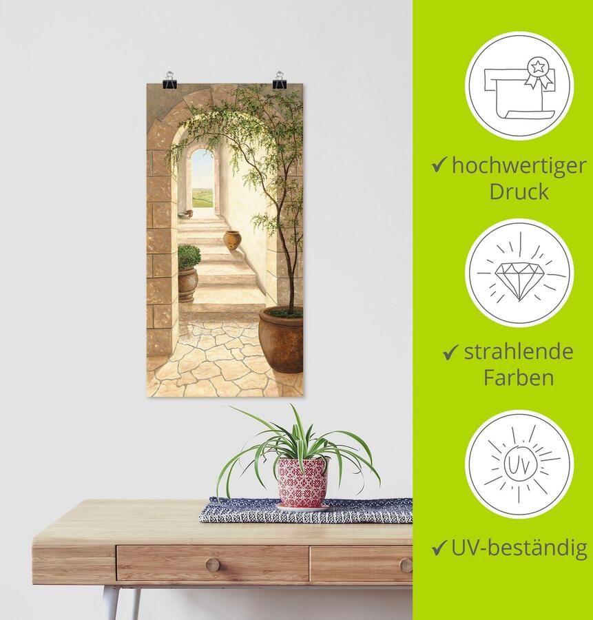 Artland Artprint Toscaanse doorgang als artprint van aluminium artprint voor buiten artprint op linnen poster muursticker - Foto 5