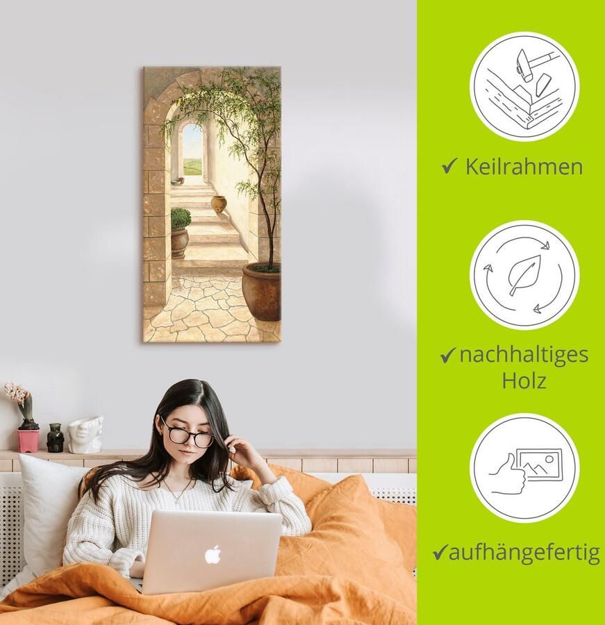 Artland Artprint Toscaanse doorgang als artprint van aluminium artprint voor buiten artprint op linnen poster muursticker - Foto 2