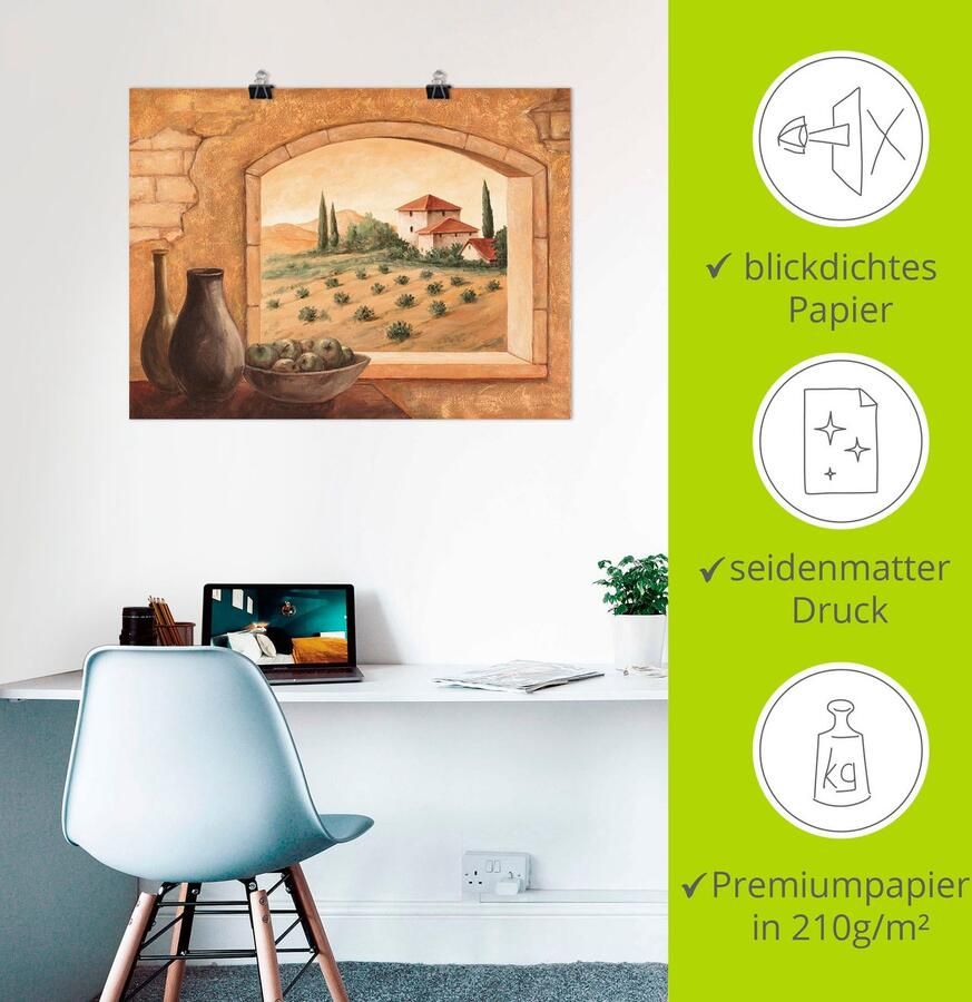 Artland Artprint Toscane als artprint van aluminium artprint voor buiten artprint op linnen poster in verschillende maten. maten - Foto 3
