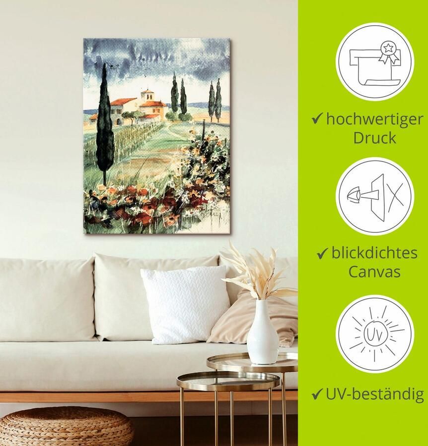 Artland Artprint Toscane I als artprint op linnen poster in verschillende formaten maten - Foto 3