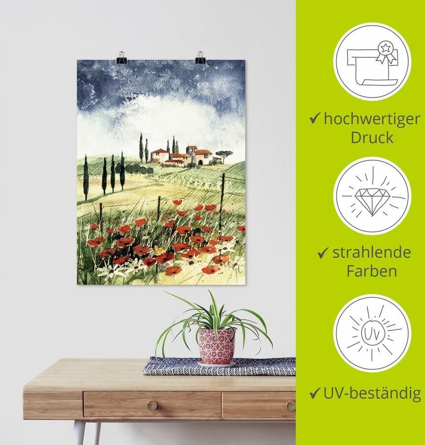 Artland Artprint Toscane III als artprint op linnen poster in verschillende formaten maten - Foto 3