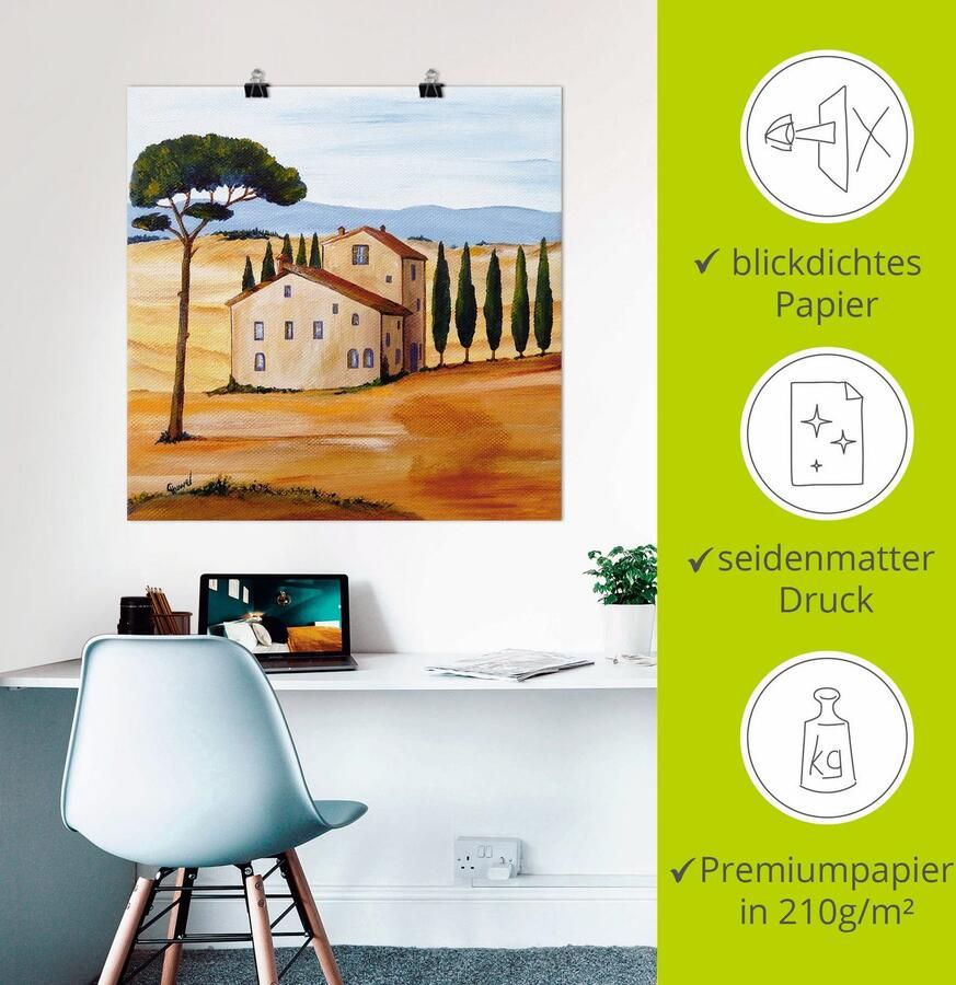 Artland Artprint Toscane Modern 1 als artprint op linnen poster in verschillende formaten maten - Foto 2