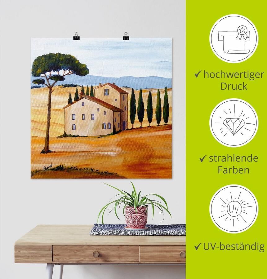 Artland Artprint Toscane Modern 1 als artprint op linnen poster in verschillende formaten maten - Foto 3