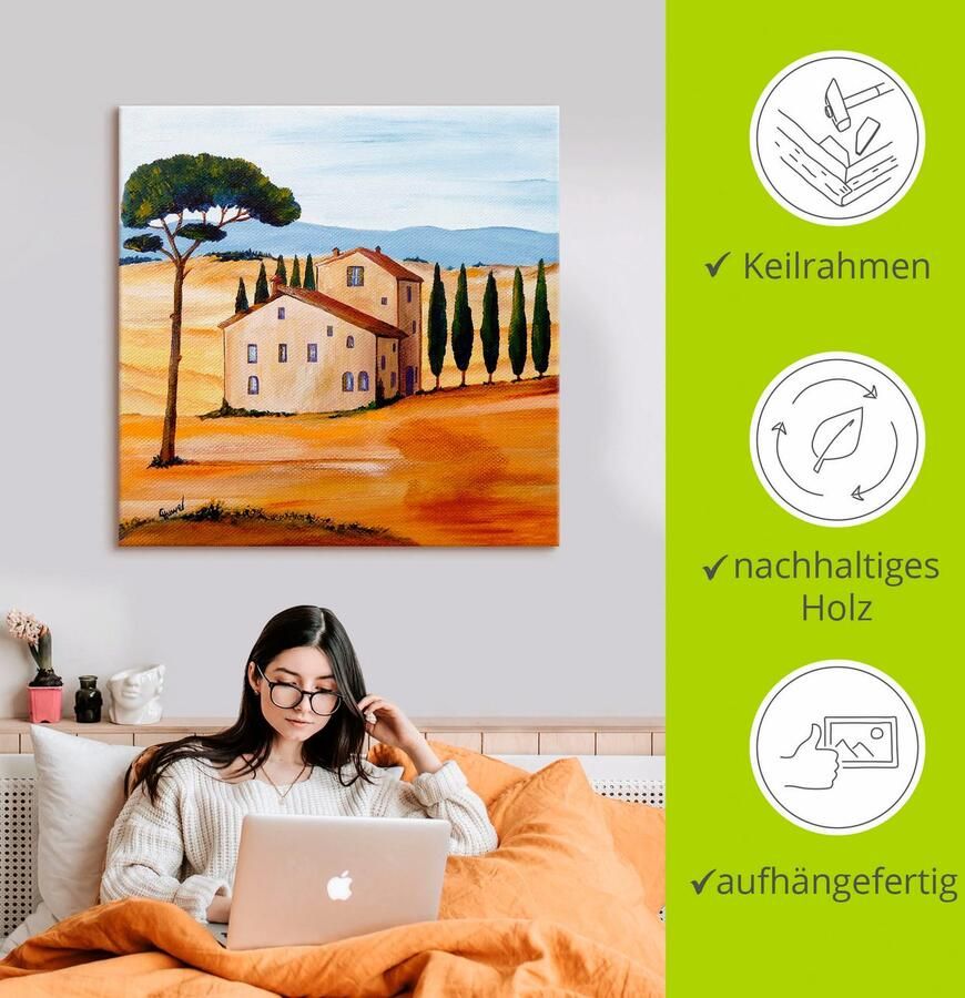 Artland Artprint Toscane Modern 1 als artprint op linnen poster in verschillende formaten maten