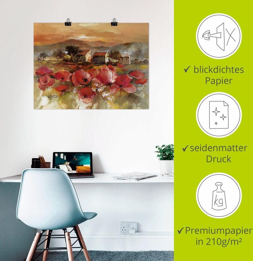 Artland Artprint Toscane Romantic II als artprint op linnen poster muursticker in verschillende maten - Foto 3