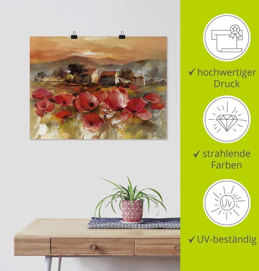 Artland Artprint Toscane Romantic II als artprint op linnen poster muursticker in verschillende maten - Foto 4