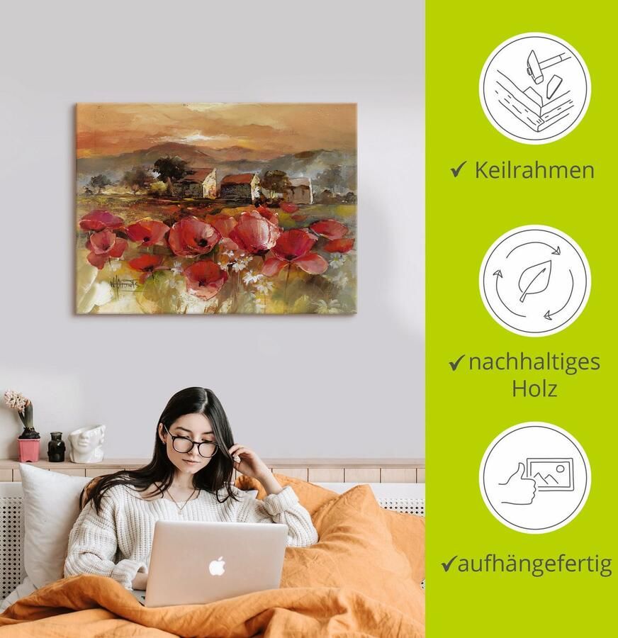 Artland Artprint Toscane Romantic II als artprint op linnen poster muursticker in verschillende maten - Foto 3