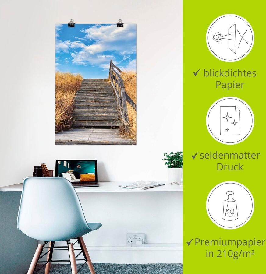Artland Artprint Trap Bohlenweg eiland Amrum als poster muursticker in verschillende maten - Foto 2