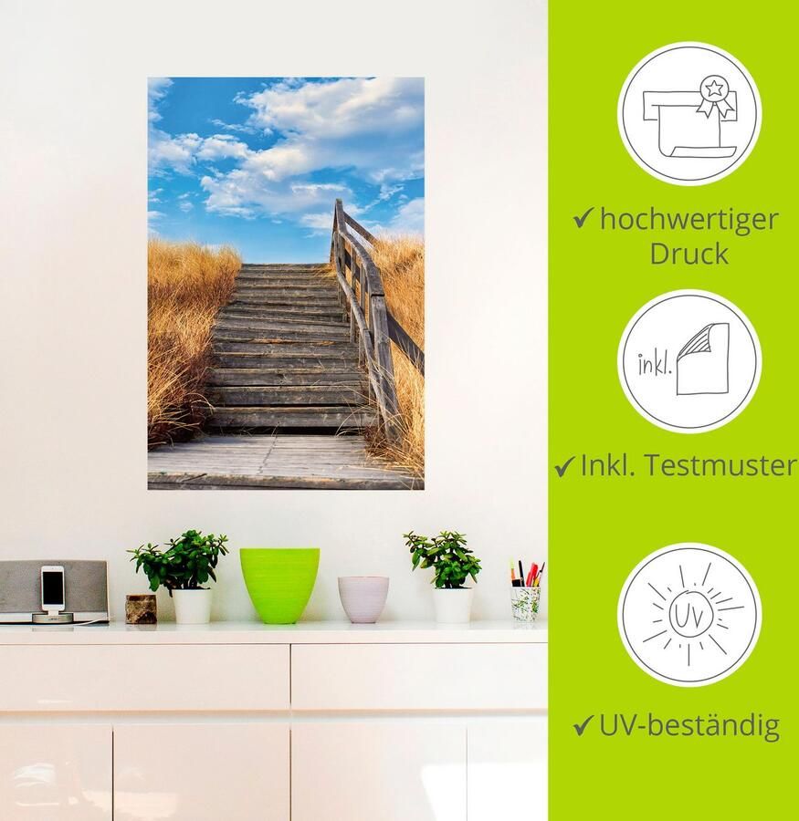 Artland Artprint Trap Bohlenweg eiland Amrum als poster muursticker in verschillende maten - Foto 2