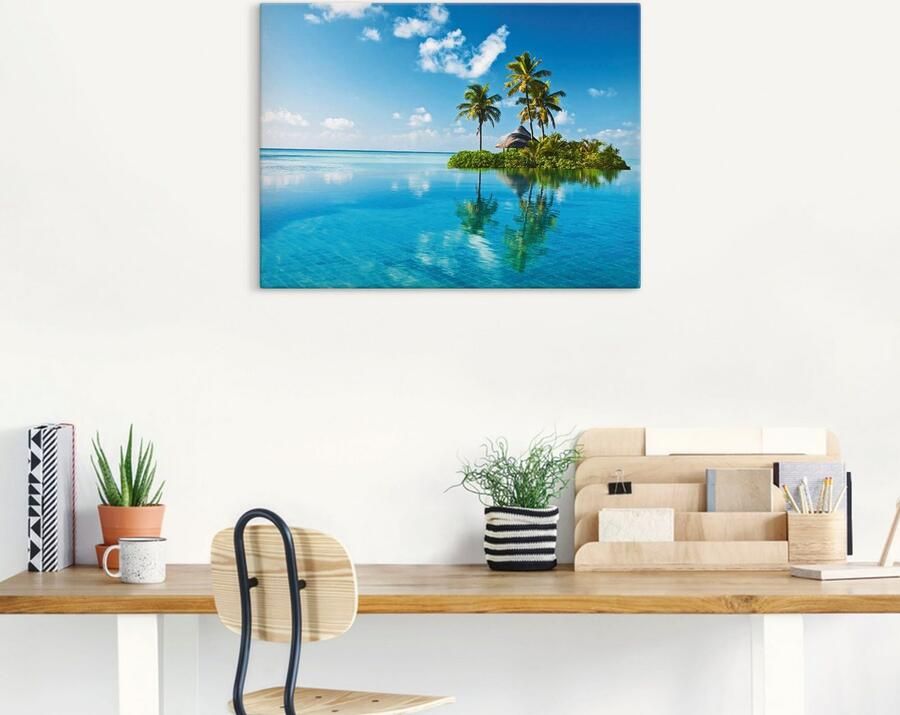 Artland Artprint op linnen Tropisch paradijs eiland palmen zee - Foto 6