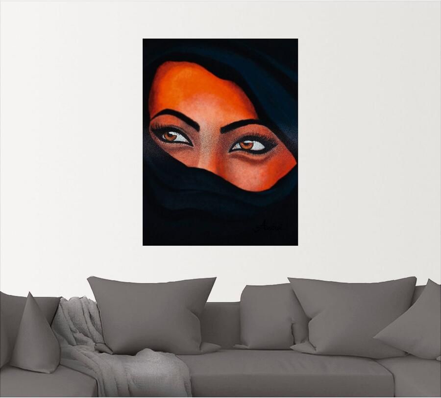 Artland Artprint Tuareg het zand op je huid als artprint op linnen muursticker in verschillende maten - Foto 3