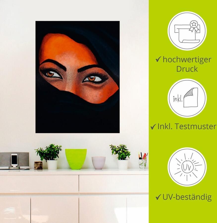 Artland Artprint Tuareg het zand op je huid als artprint op linnen muursticker in verschillende maten - Foto 2