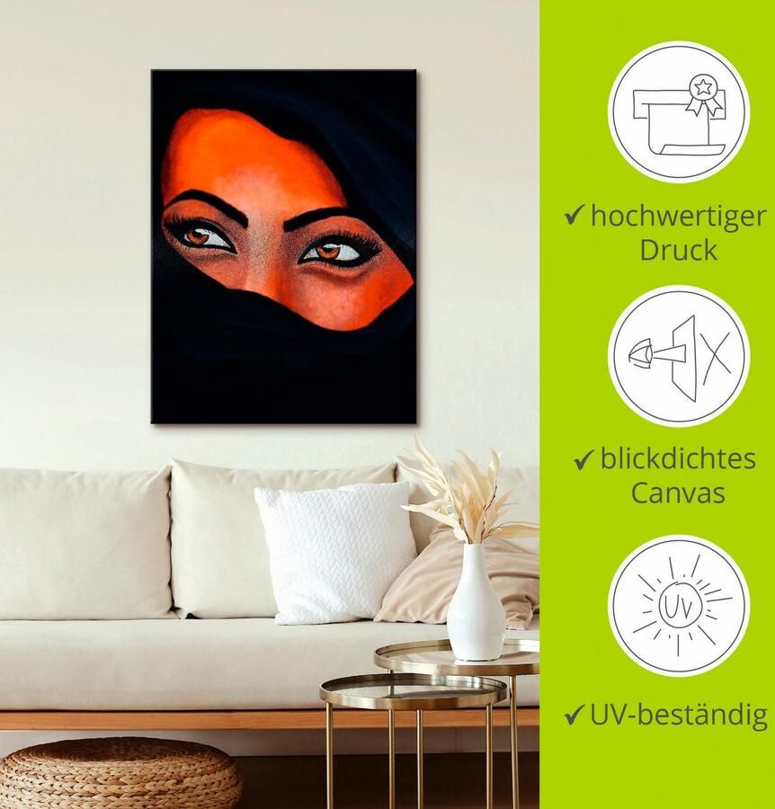 Artland Artprint Tuareg het zand op je huid als artprint op linnen muursticker in verschillende maten - Foto 2