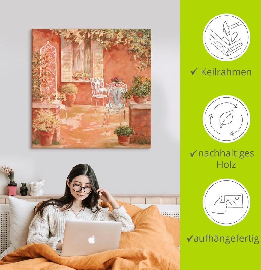 Artland Artprint Tuin als artprint op linnen muursticker in verschillende maten - Foto 2