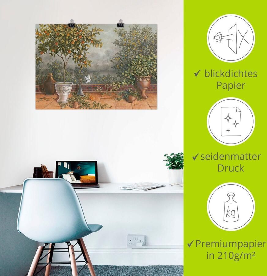 Artland Artprint Tuin I als artprint op linnen poster in verschillende formaten maten - Foto 3