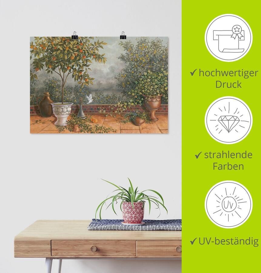 Artland Artprint Tuin I als artprint op linnen poster in verschillende formaten maten - Foto 4