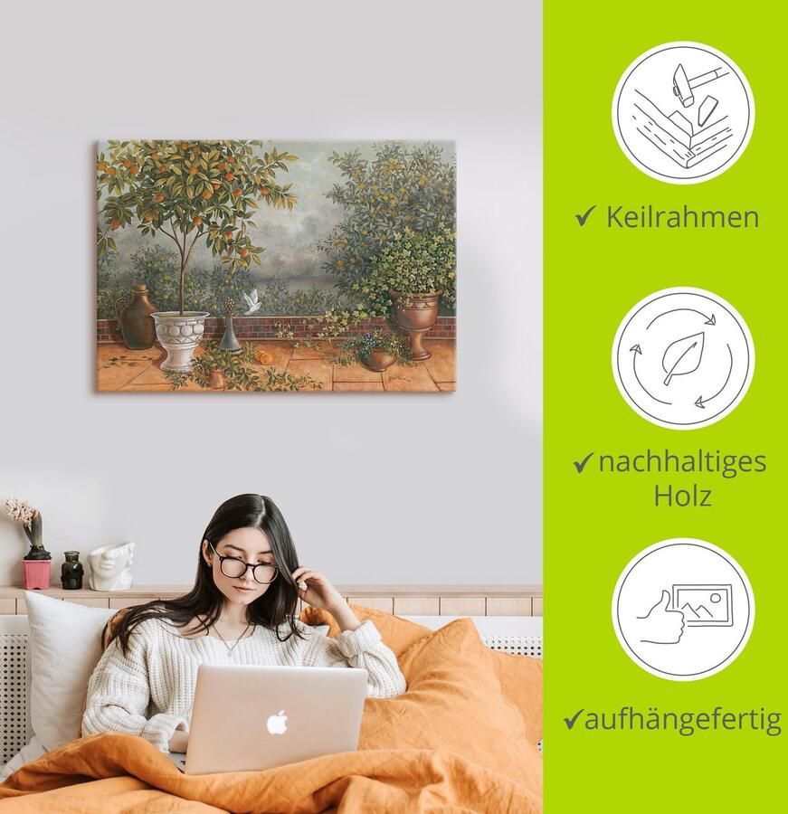 Artland Artprint Tuin I als artprint op linnen poster in verschillende formaten maten - Foto 2