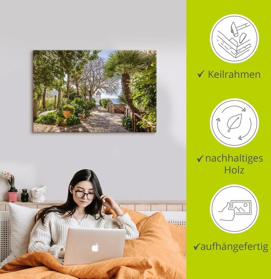 Artland Artprint Tuin Son Marroig bij Deià Mallorca als artprint van aluminium artprint voor buiten artprint op linnen poster in verschillende maten. maten - Foto 3