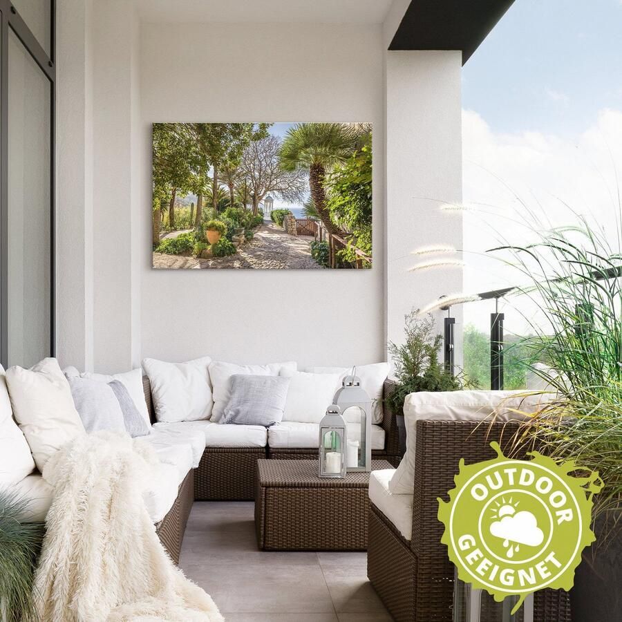 Artland Artprint Tuin Son Marroig bij Deià Mallorca als artprint van aluminium artprint voor buiten artprint op linnen poster in verschillende maten. maten