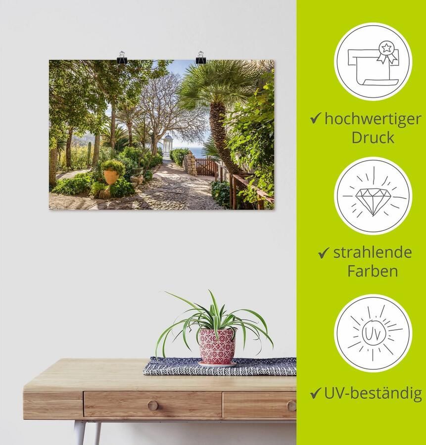 Artland Artprint Tuin Son Marroig bij Deià Mallorca als artprint van aluminium artprint voor buiten artprint op linnen poster in verschillende maten. maten - Foto 3