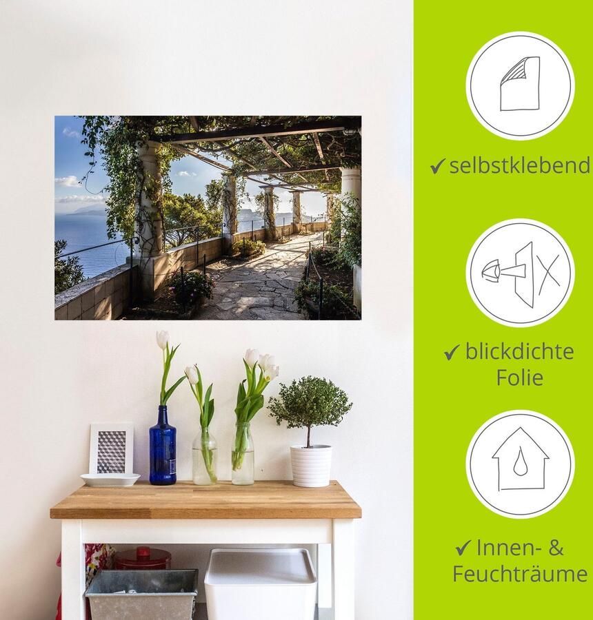 Artland Artprint Tuin van de villa San Michele op capri als artprint van aluminium artprint voor buiten artprint op linnen poster muursticker - Foto 4