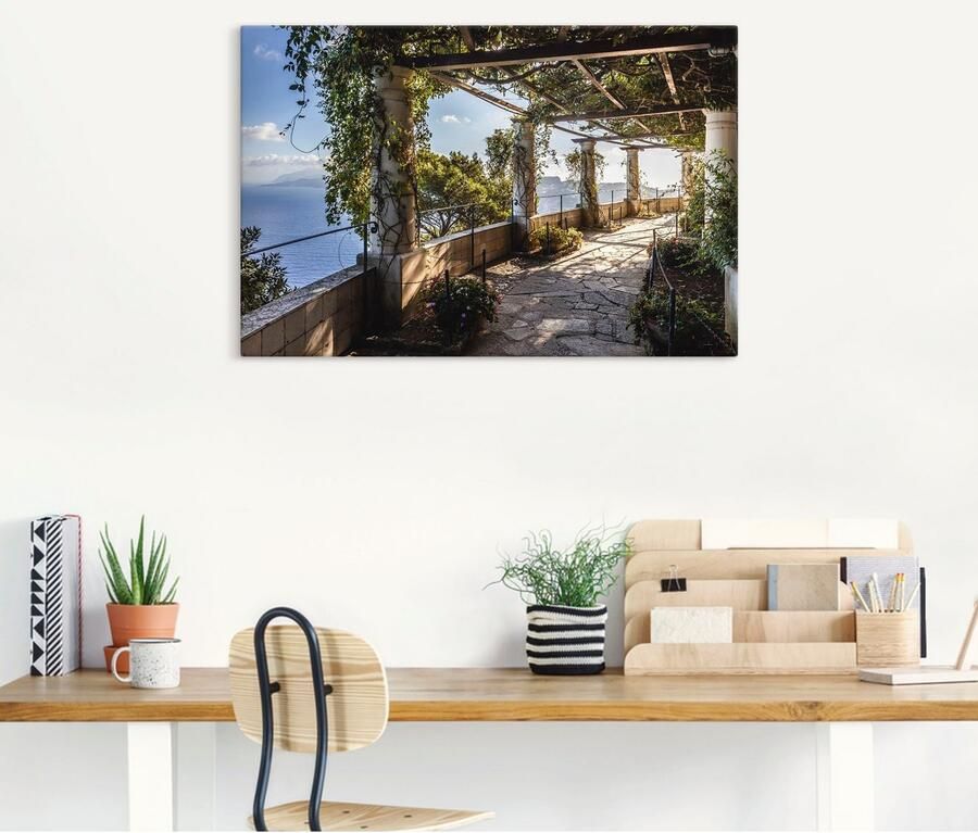 Artland Artprint Tuin van de villa San Michele op capri als artprint van aluminium artprint voor buiten artprint op linnen poster muursticker - Foto 6