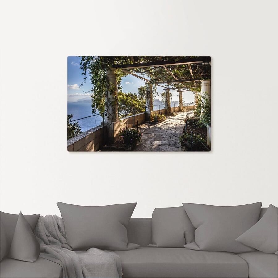 Artland Artprint Tuin van de villa San Michele op capri als artprint van aluminium artprint voor buiten artprint op linnen poster muursticker - Foto 3