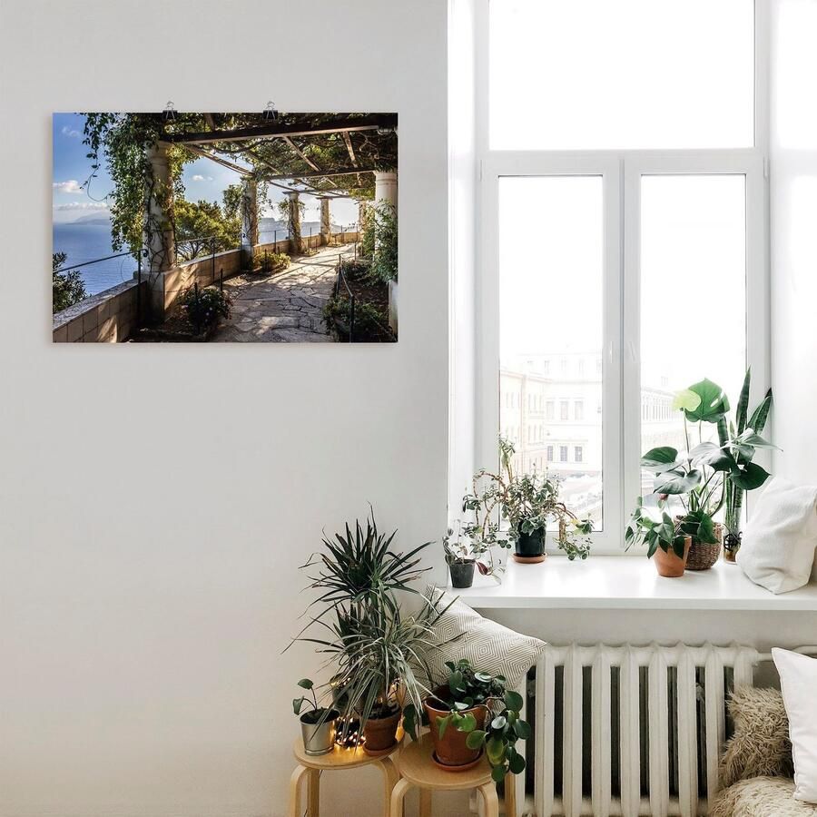Artland Artprint Tuin van de villa San Michele op capri als artprint van aluminium artprint voor buiten artprint op linnen poster muursticker - Foto 3