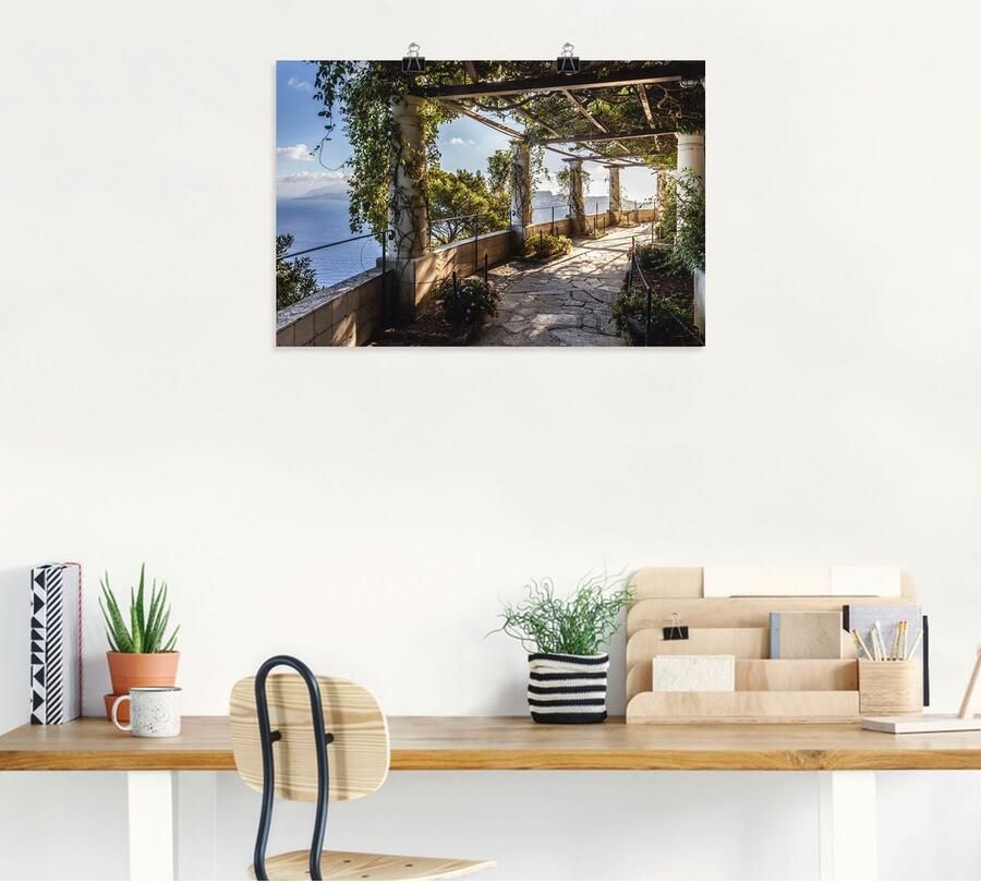 Artland Artprint Tuin van de villa San Michele op capri als artprint van aluminium artprint voor buiten artprint op linnen poster muursticker - Foto 6