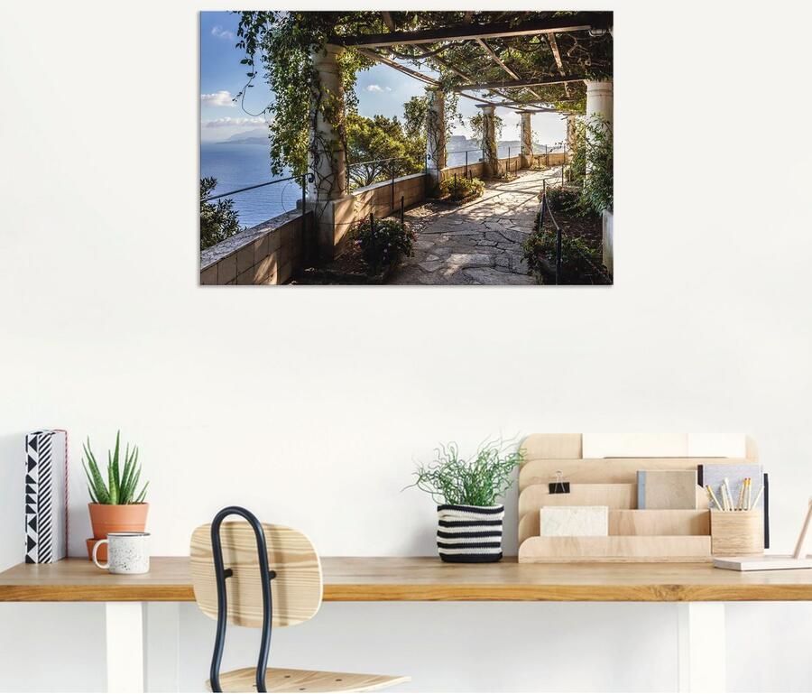 Artland Artprint Tuin van de villa San Michele op capri als artprint van aluminium artprint voor buiten artprint op linnen poster muursticker - Foto 6
