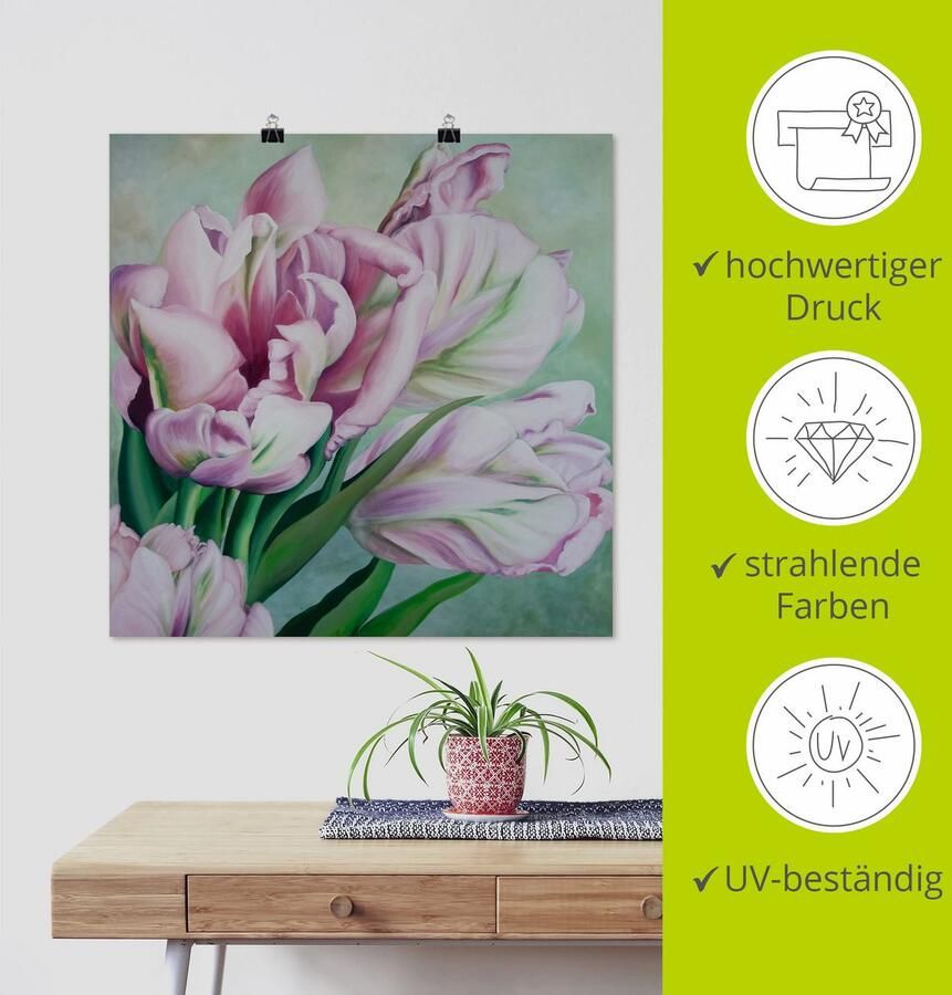 Artland Artprint Tulpen als artprint op linnen poster in verschillende formaten maten - Foto 3